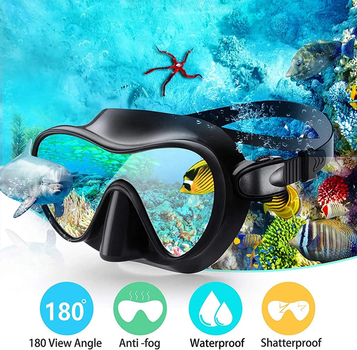 Factory Supply Free Diving Half Face Diving Snorkel Mask for Adults