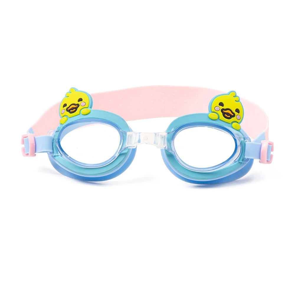 Kids UV Protection Anti-Fog Waterproof Swim Goggles with 100% Silicone Strap and Adjustable Fit for Children