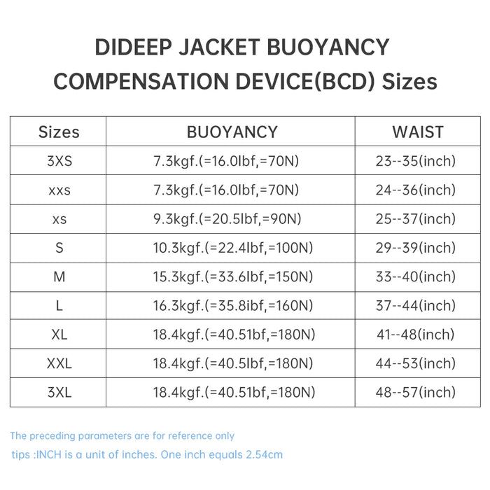 DIDEEP Dropshipping M/L/XLBuoyancy Compensator Device Bcd Scuba Diving Set