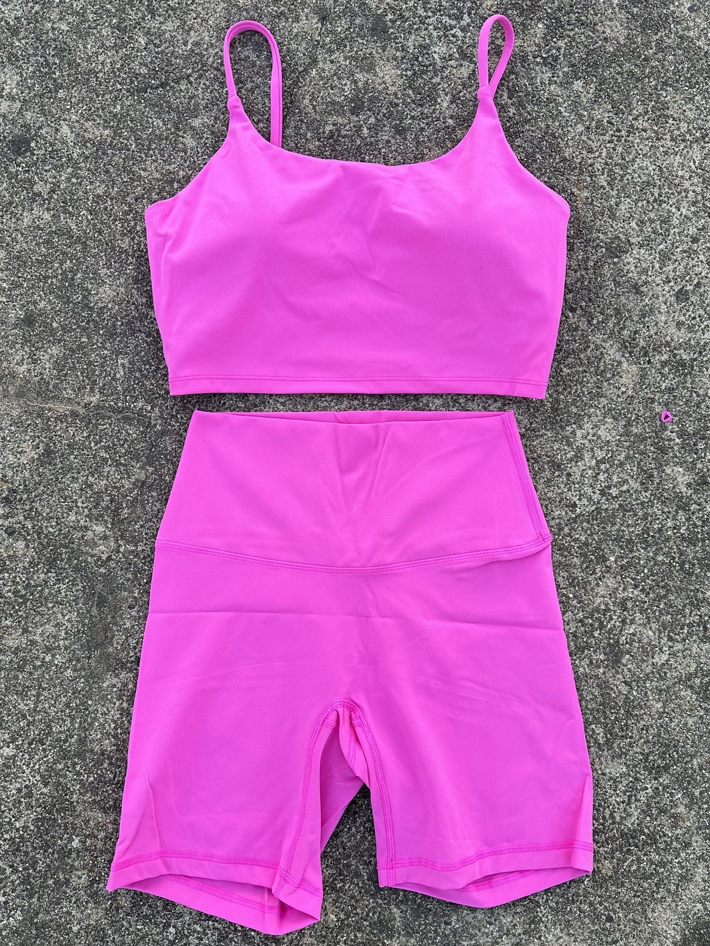 Women's Tight Stretch Yoga Shorts suit U-Shaped Camisole Outer Wear Sports Underwear gym yoga set