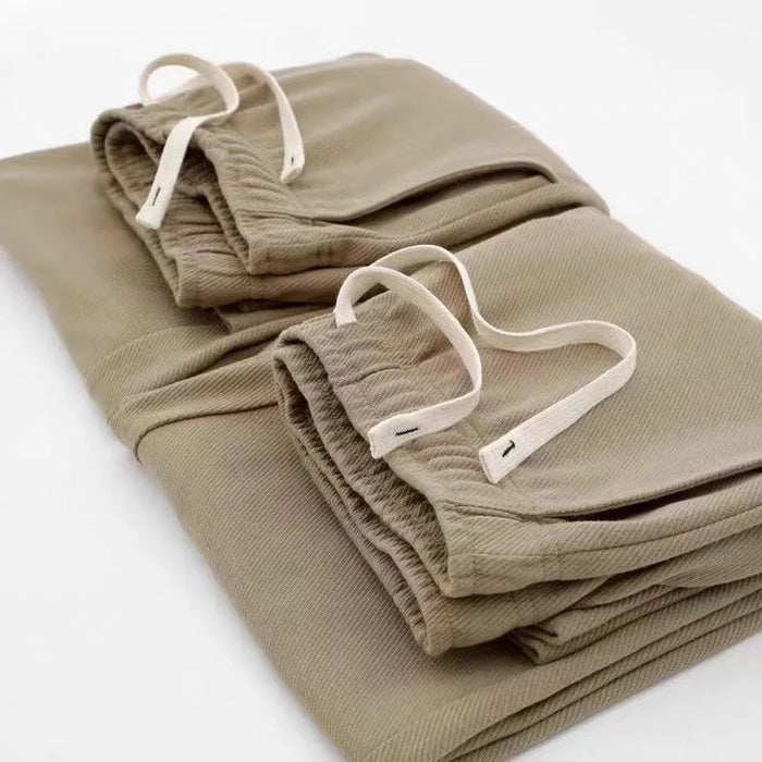 Casual Men Sweatpants Breathable Fashion Sportswear Drawstring Wide Leg Straight Track Pants Cotton Casual Loose Trousers Male