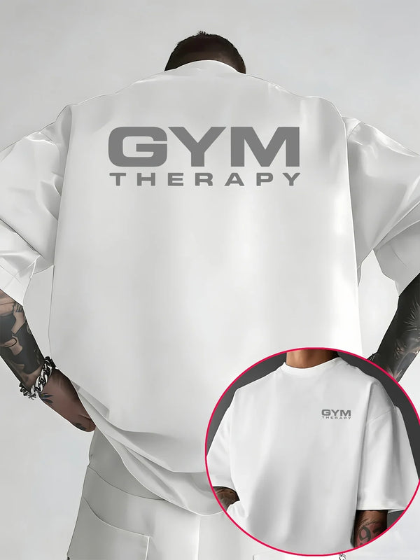 Fitness GYM THERAPY Men's T Shirt Women Tee Summer Spring Novelty Streetwear Oversized Loose Casual Trendy Cotton Vintage Top