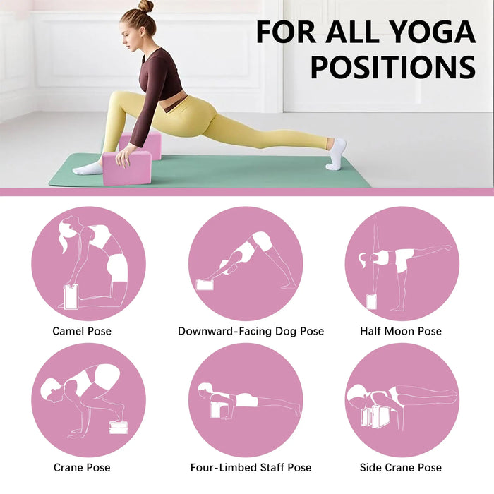 Yoga Building Blocks Cubes Pilates Bricks Reinforcement Mats Sports Yoga Supplies Exercise Home Exercise Equipment Fitness Eva