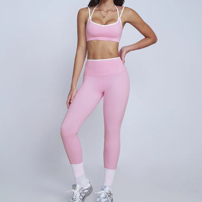 Yoga Sets 2 Pieces Workout Outfits Gym Tracksuit Fitness Sportswear High Waist Leggings Sports Bra Athletic Wear Women Clothes