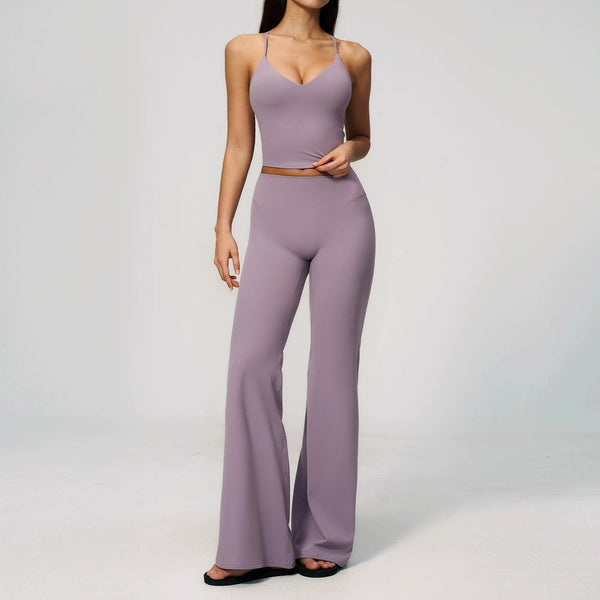 Yoga Set 2 Pieces Sports Suit Fitness Outfits Women Tracksuit Workout Clothes Running Sports Bra Leggings Gym Suit Athletic Wear