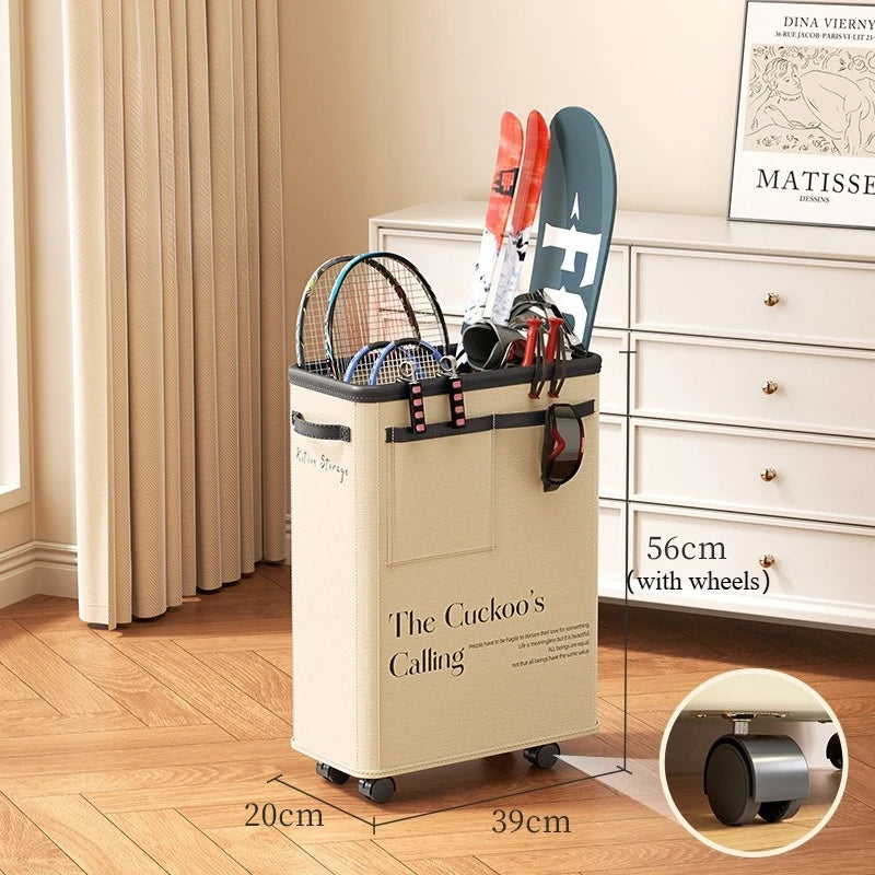 Yoga Storage Basket Sports Equipment Storage Foldable Miscellaneous Items Yoga Mat Organizing Home Sports Equipment Storage