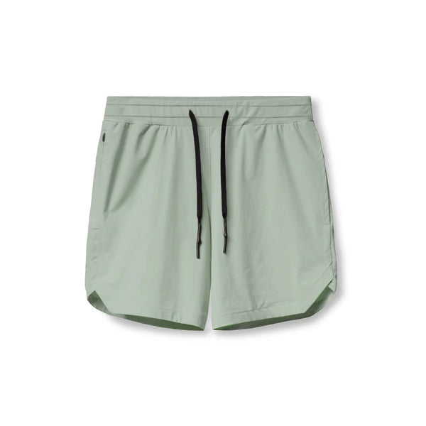 2024 Men's Running Shorts Single-Layer Woven Quick Dry Gym Solid Color Fitness Sports Casual Workout Sportswear Fifth Pants New