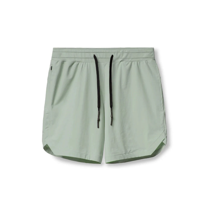 2024 Men's Running Shorts Single-Layer Woven Quick Dry Gym Solid Color Fitness Sports Casual Workout Sportswear Fifth Pants New