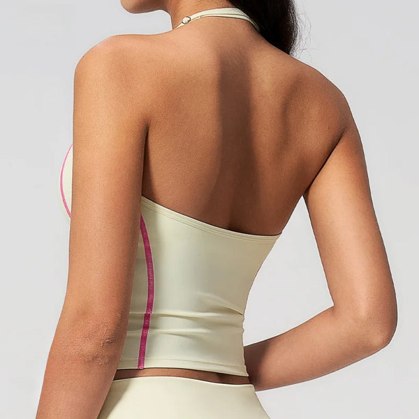 Women's Gym Outfit Women's Underwear Halter Neck Tank Top Sportswear Woman Gym Summer Women's Workout Clothes Sporty Woman Tops
