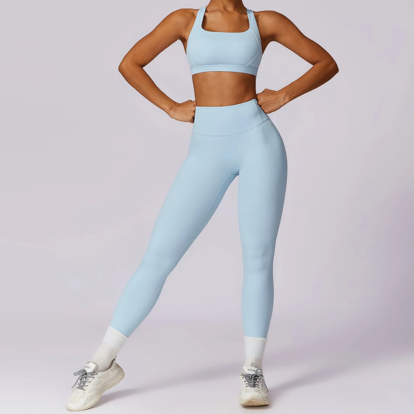 Yoga Set 2 Piece Women Sportswear Workout Clothes Women Sport Set Suits For Fitness Cross Back Bra Seamless Gym Push Up Leggings