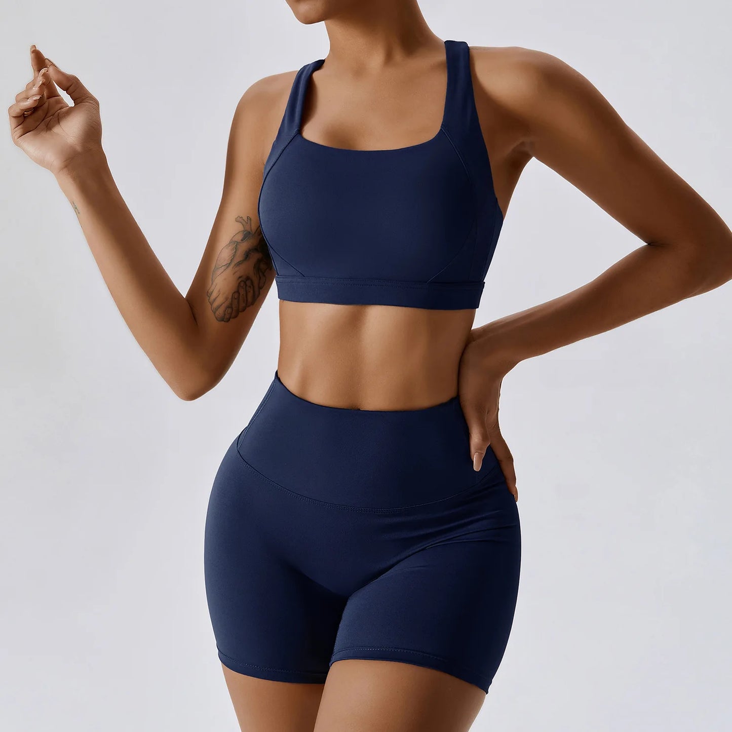 Yoga Set 2 Piece Women Sportswear Workout Clothes Women Sport Set Suits For Fitness Cross Back Bra Seamless Gym Push Up Leggings