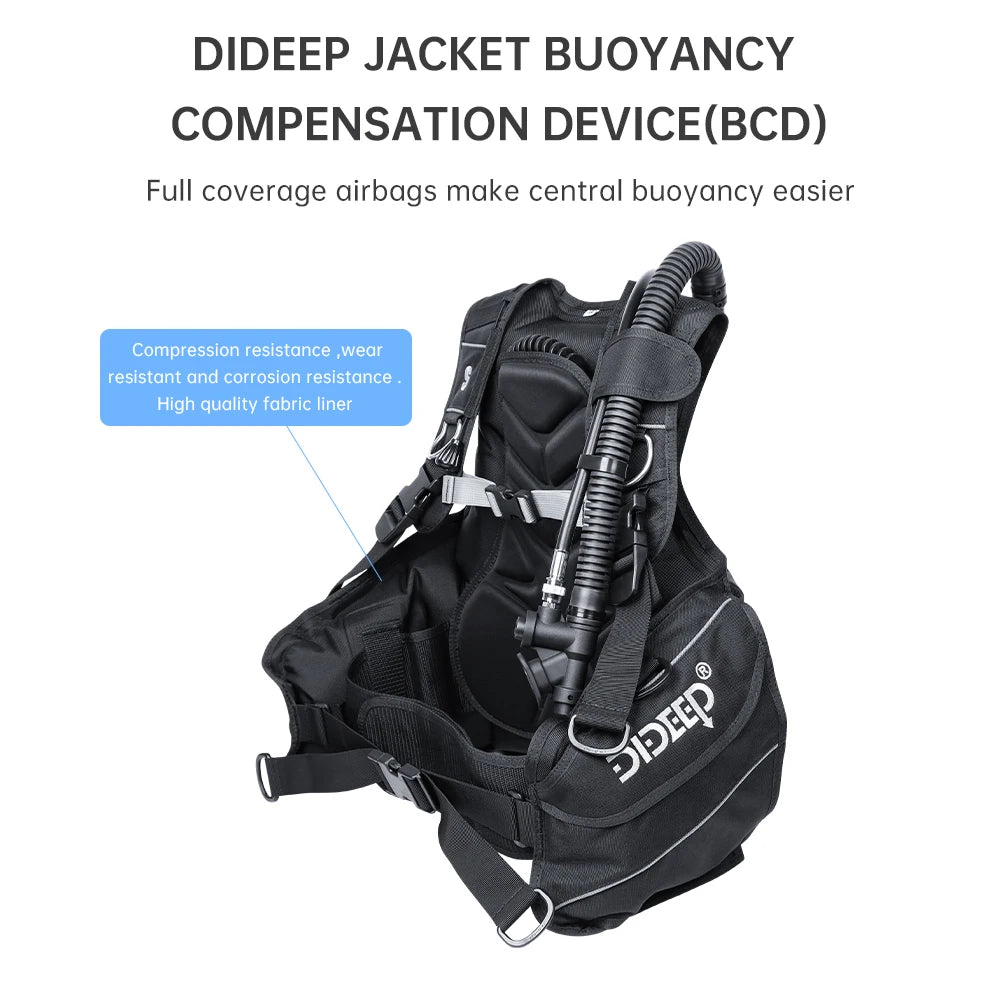 DIDEEP Dropshipping M/L/XLBuoyancy Compensator Device Bcd Scuba Diving Set