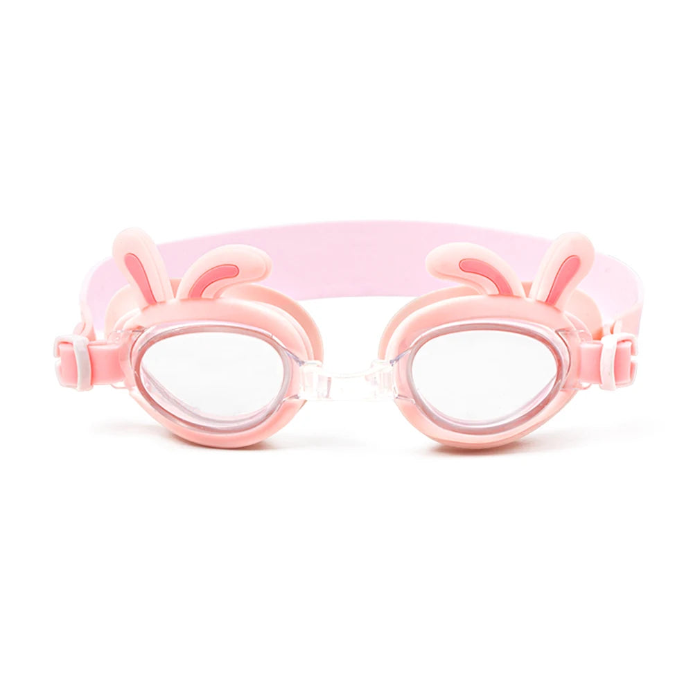 Kids UV Protection Anti-Fog Waterproof Swim Goggles with 100% Silicone Strap and Adjustable Fit for Children
