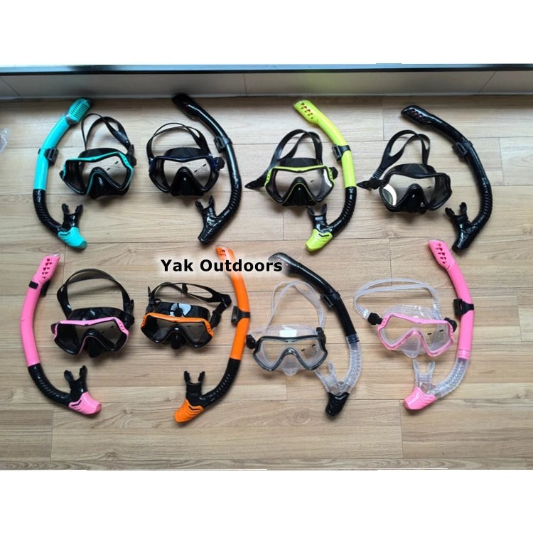 Yak Outdoor OEM Customized Frameless Full Dry Waterproof Diving Glasses Adult Silicone Anti-fog CE Certified Snorkeling Mask