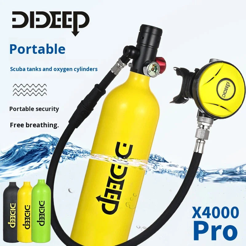 HY Sports X4000 Pro Aluminum Alloy Underwater Breathing Apparatus Professional Deep Diving Lung Equipment Oxygen Tank Diving