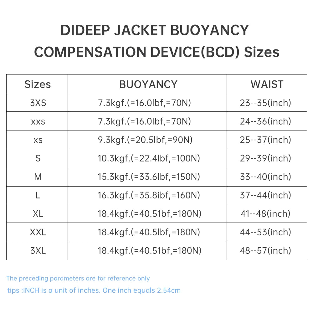 DIDEEP Dropshipping M/L/XLBuoyancy Compensator Device Bcd Scuba Diving Set