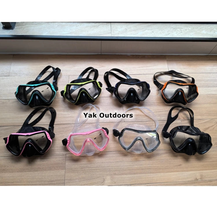 Yak Outdoor OEM Customized Frameless Full Dry Waterproof Diving Glasses Adult Silicone Anti-fog CE Certified Snorkeling Mask