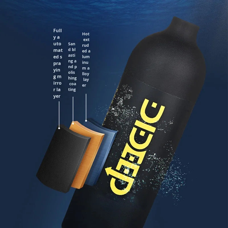 HY Sports X4000 Pro Aluminum Alloy Underwater Breathing Apparatus Professional Deep Diving Lung Equipment Oxygen Tank Diving