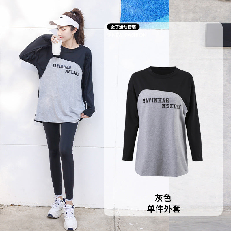 2025 Fashionable New Large Size Spring and Summer Yoga Clothing Suit Women's Running Sports Gym Morning Running Fat mm Clothes