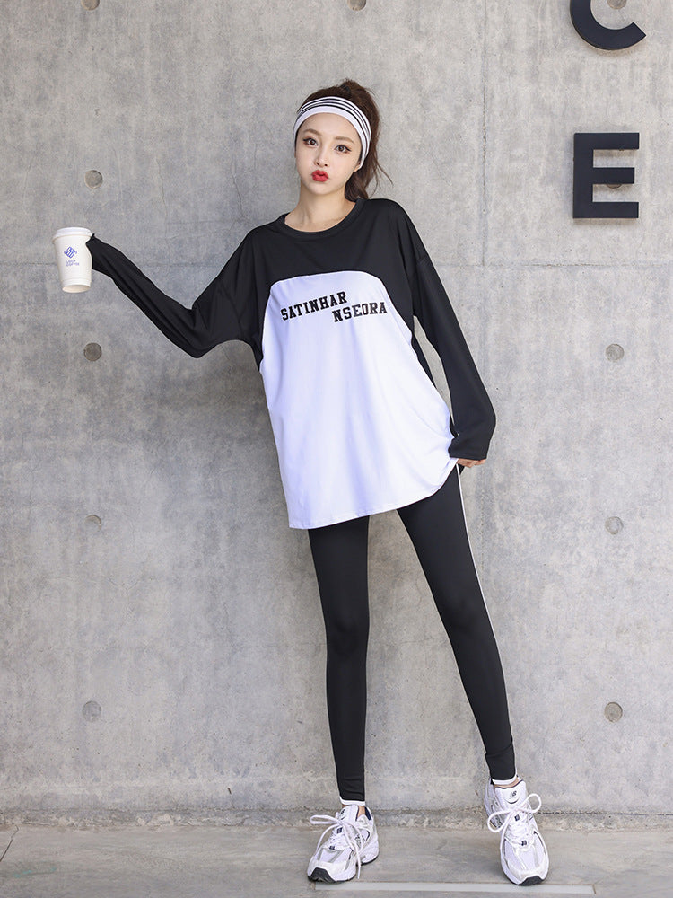 2025 Fashionable New Large Size Spring and Summer Yoga Clothing Suit Women's Running Sports Gym Morning Running Fat mm Clothes