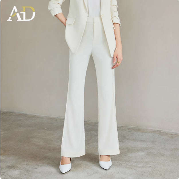 Spring and Autumn New High-End White-Collar Suit Suit White One-Button Suit Pants Female President Formal Work Clothes