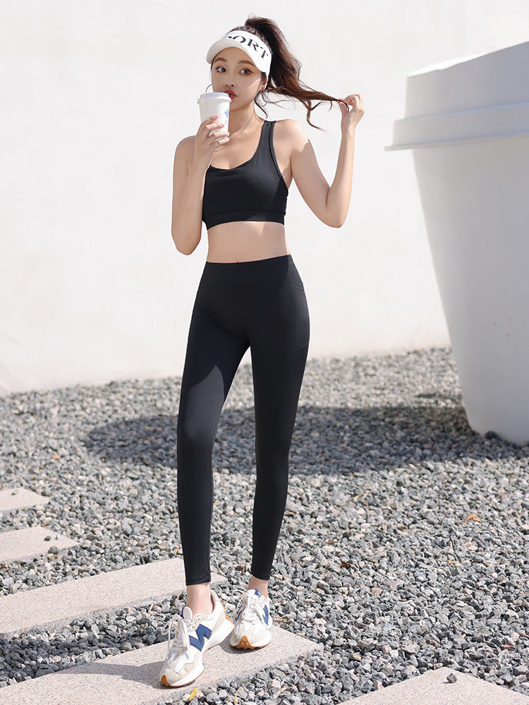 Yoga Fitness Clothing Tennis Suit Sports Running Gym Plus Size Fat mm Cover Belly Slimming Look Loose Factory Direct Sale