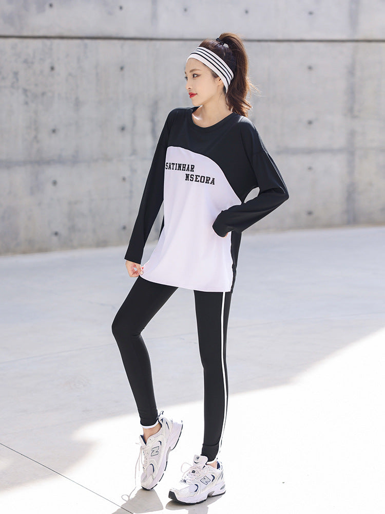 2025 Fashionable New Large Size Spring and Summer Yoga Clothing Suit Women's Running Sports Gym Morning Running Fat mm Clothes