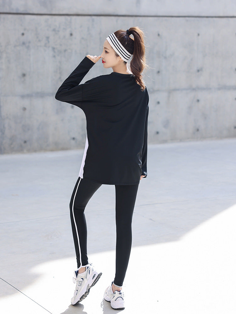 2025 Fashionable New Large Size Spring and Summer Yoga Clothing Suit Women's Running Sports Gym Morning Running Fat mm Clothes