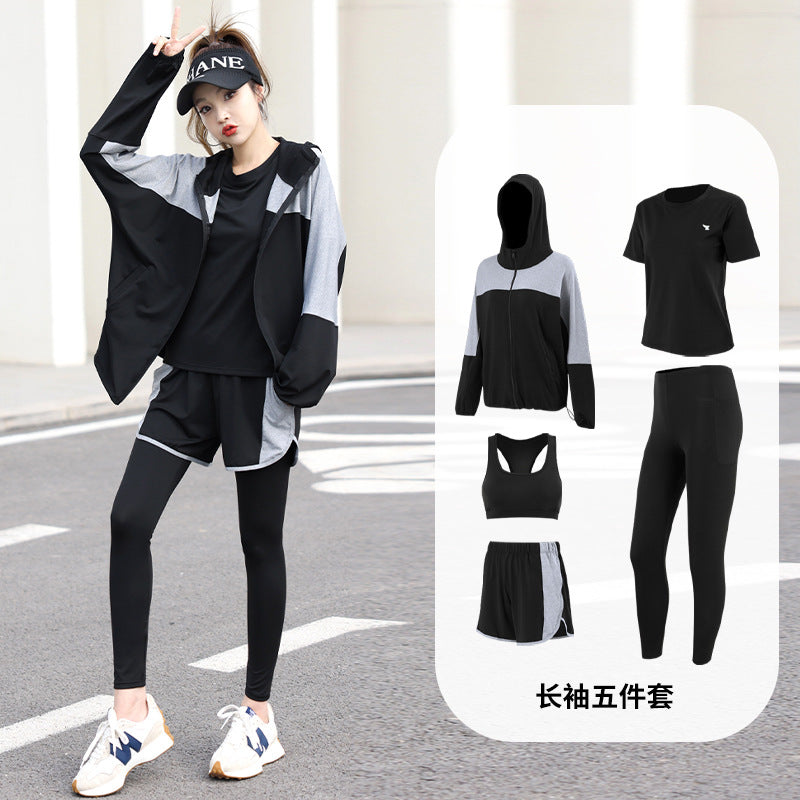 New Autumn and Winter Sports Suit for Women, Loose and Slim, Large Size Gym Morning Running, Quick-Drying, Large Size Popular Yoga Clothes