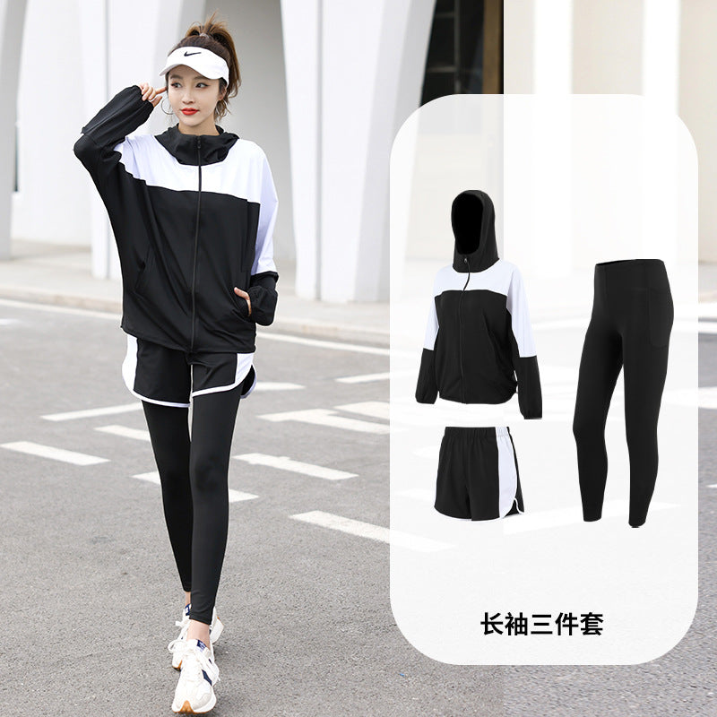 New Autumn and Winter Sports Suit for Women, Loose and Slim, Large Size Gym Morning Running, Quick-Drying, Large Size Popular Yoga Clothes