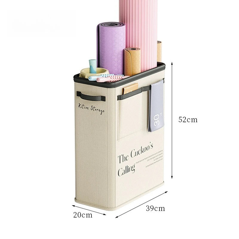 Yoga Storage Basket Sports Equipment Storage Foldable Miscellaneous Items Yoga Mat Organizing Home Sports Equipment Storage