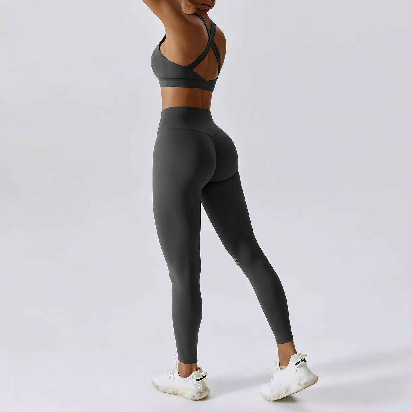 Yoga Set 2 Piece Women Sportswear Workout Clothes Women Sport Set Suits For Fitness Cross Back Bra Seamless Gym Push Up Leggings
