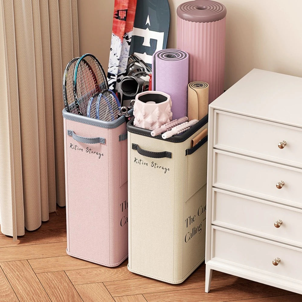 Yoga Storage Basket Sports Equipment Storage Foldable Miscellaneous Items Yoga Mat Organizing Home Sports Equipment Storage