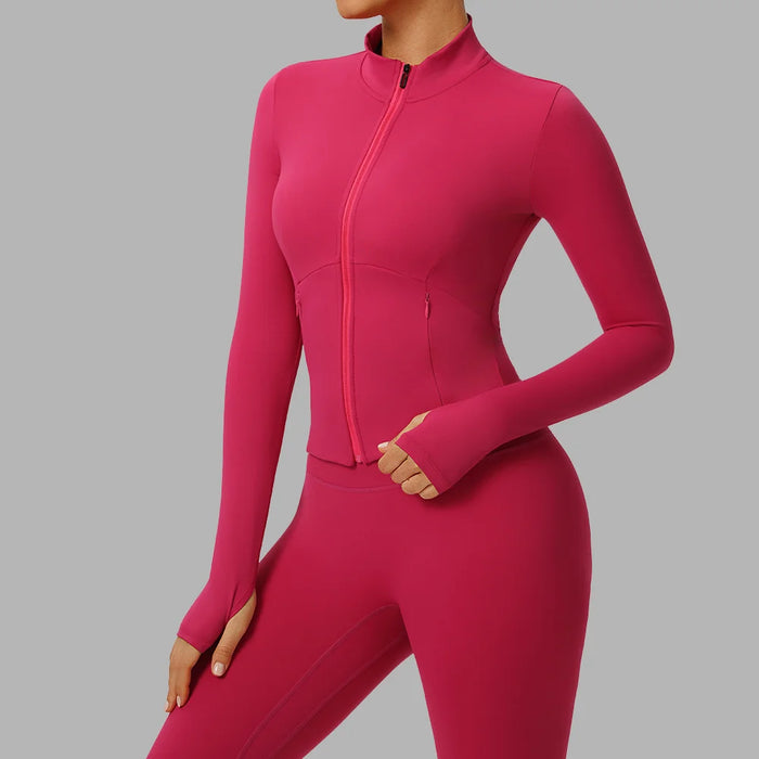 Outdoor Running Fitness Wear T-shirt Women's Long sleeved Single Piece Top New Yoga Long sleeved Yoga Shirt Gym Push Up Workout