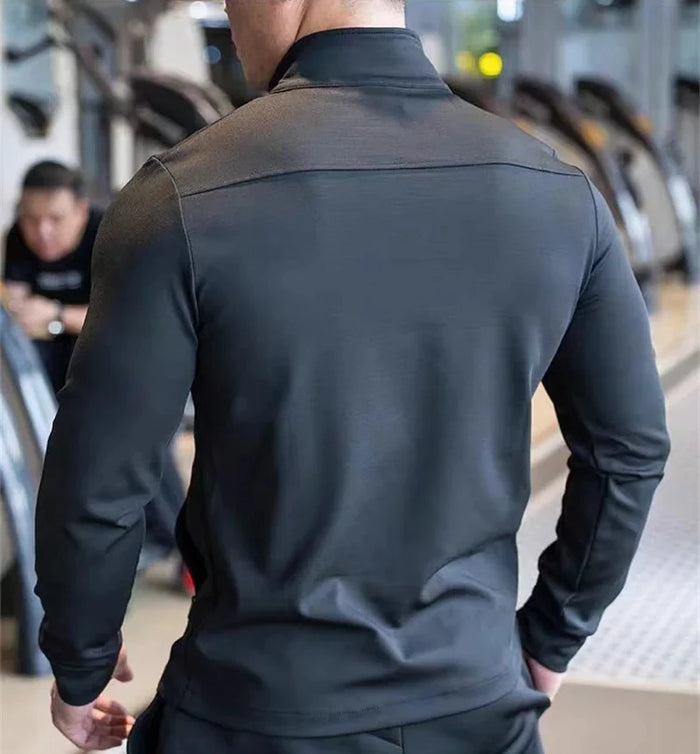 Mens Gym Fitness Tops Casual Jogging Sports Jacket Outdoor Workout Training Sweatshirt zipper Jacket Running Tights Men clothes
