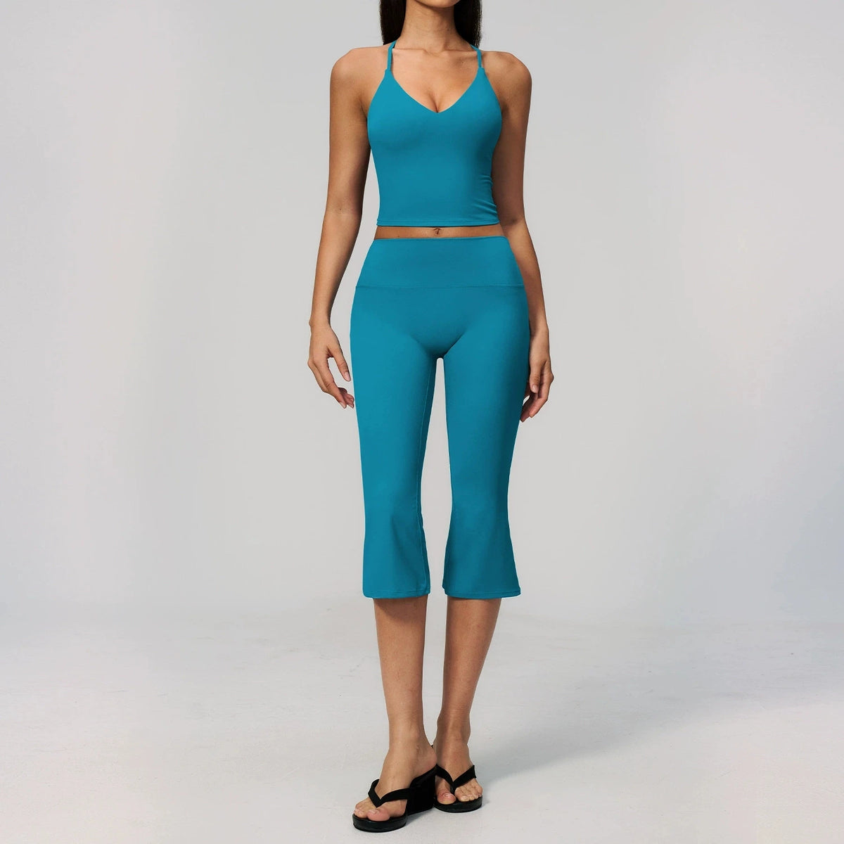 Yoga Set 2 Pieces Sports Suit Fitness Outfits Women Tracksuit Workout Clothes Running Sports Bra Leggings Gym Suit Athletic Wear
