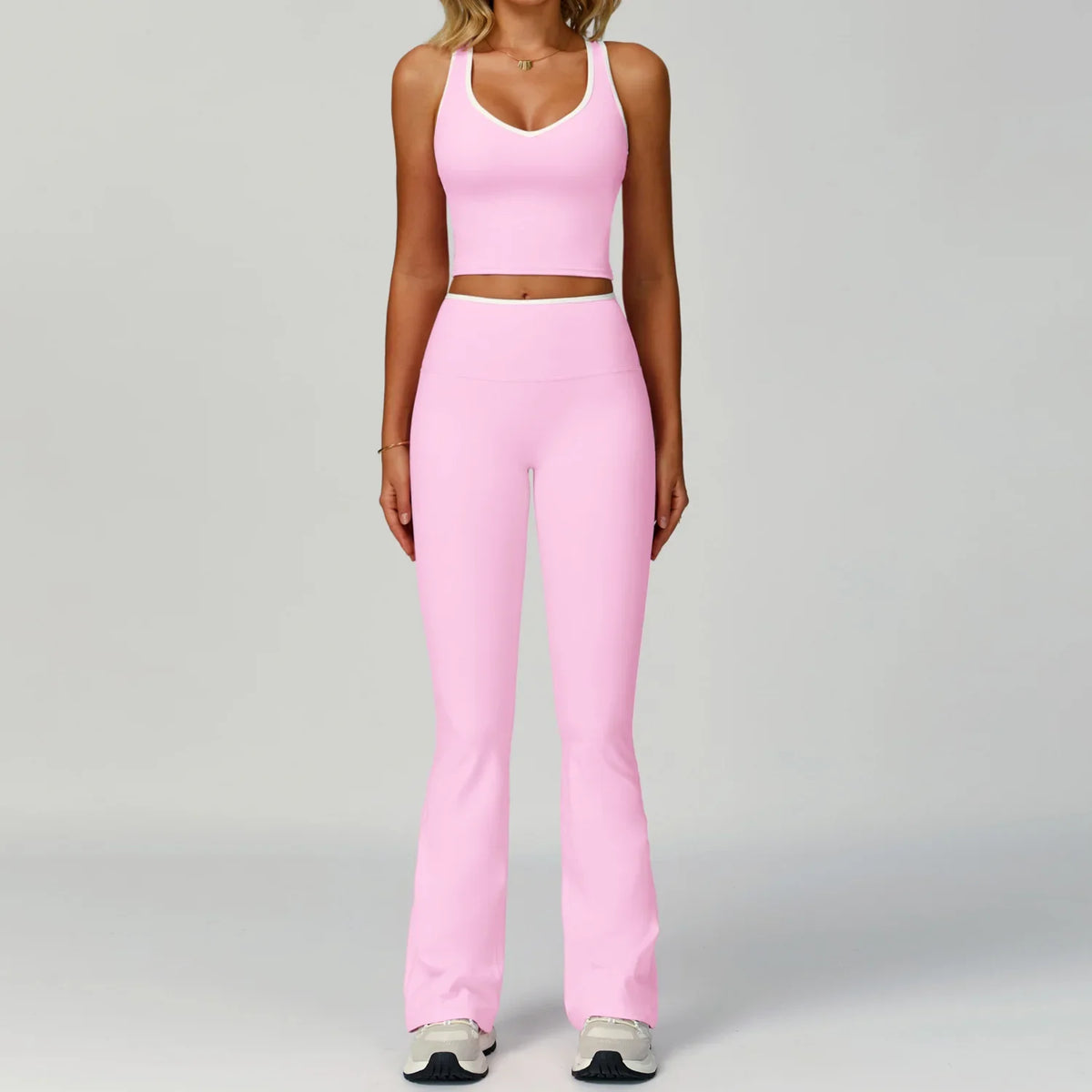 Yoga Sets 2 Pieces Workout Outfits Gym Tracksuit Fitness Sportswear High Waist Leggings Sports Bra Athletic Wear Women Clothes