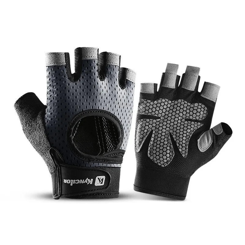 1Pair Training Sport Gloves for Men Women Workout Fitness Body Building Weightlifting Gym Hand Wrist Palm Protector Dumbbells Ha
