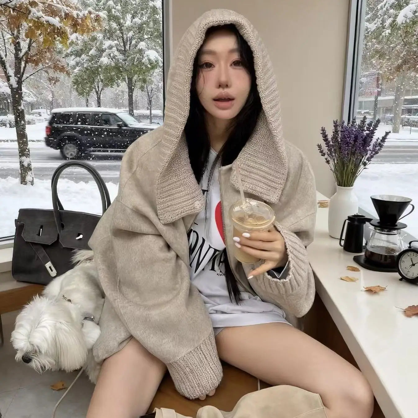 Fashion Lapel Short Coat Women's 2025 Autumn and Winter New Loose and Thin Versatile Casual Jacket Top