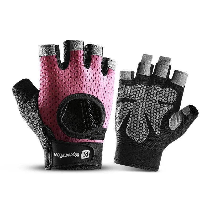 1Pair Training Sport Gloves for Men Women Workout Fitness Body Building Weightlifting Gym Hand Wrist Palm Protector Dumbbells Ha