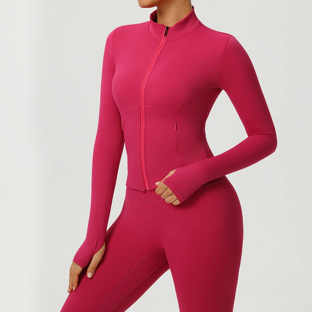 Outdoor Running Fitness Wear T-shirt Women's Long sleeved Single Piece Top New Yoga Long sleeved Yoga Shirt Gym Push Up Workout
