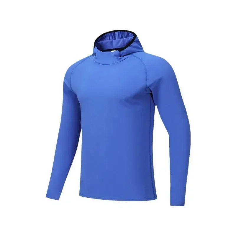 Men Gym Sportswear Hoodie T Shirt Man Long Sleeve Tops Fall Winter Velvet Running Jackets Women Hooded Sports Top Fitness Wear