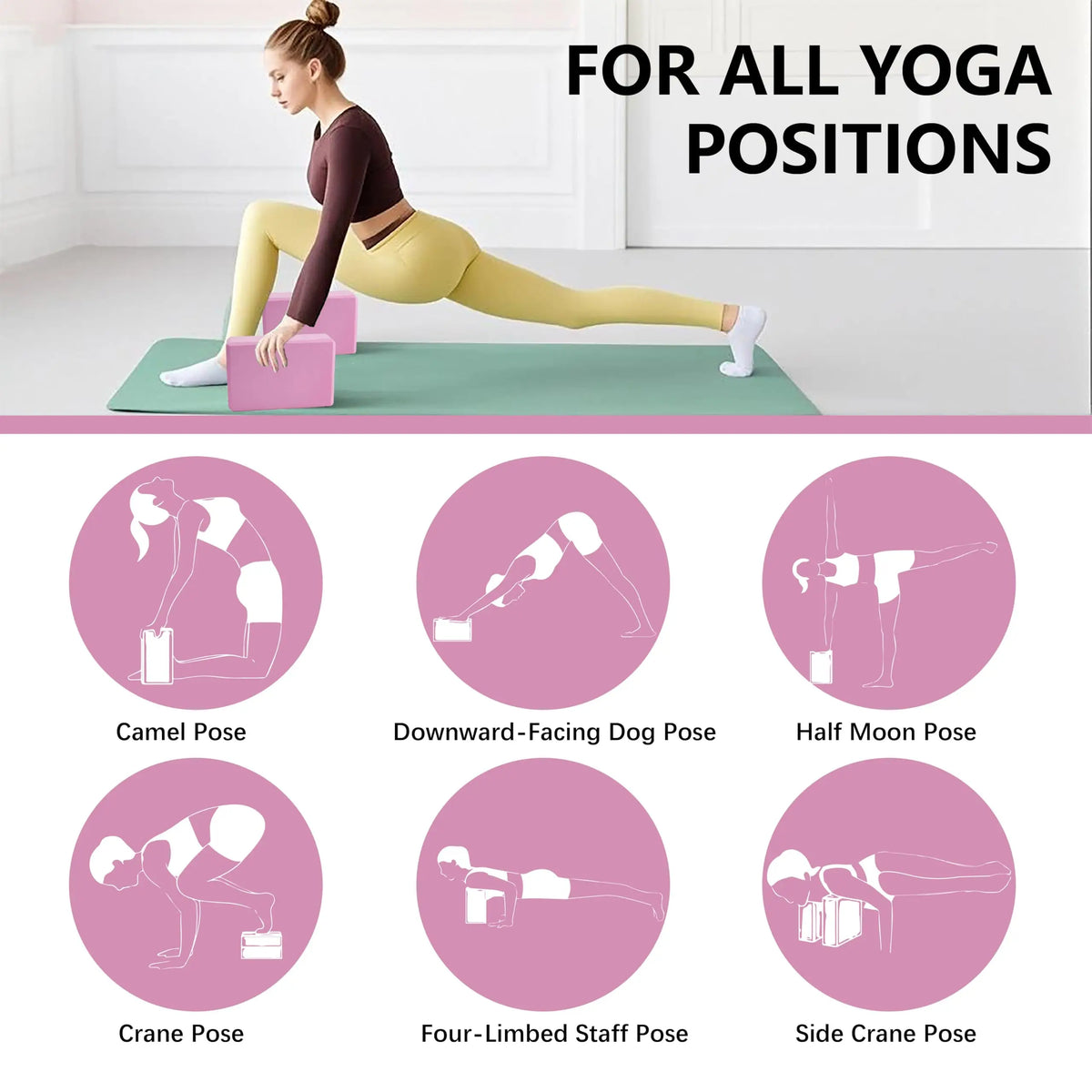 Yoga Building Blocks Cubes Pilates Bricks Reinforcement Mats Sports Yoga Supplies Exercise Home Exercise Equipment Fitness Eva