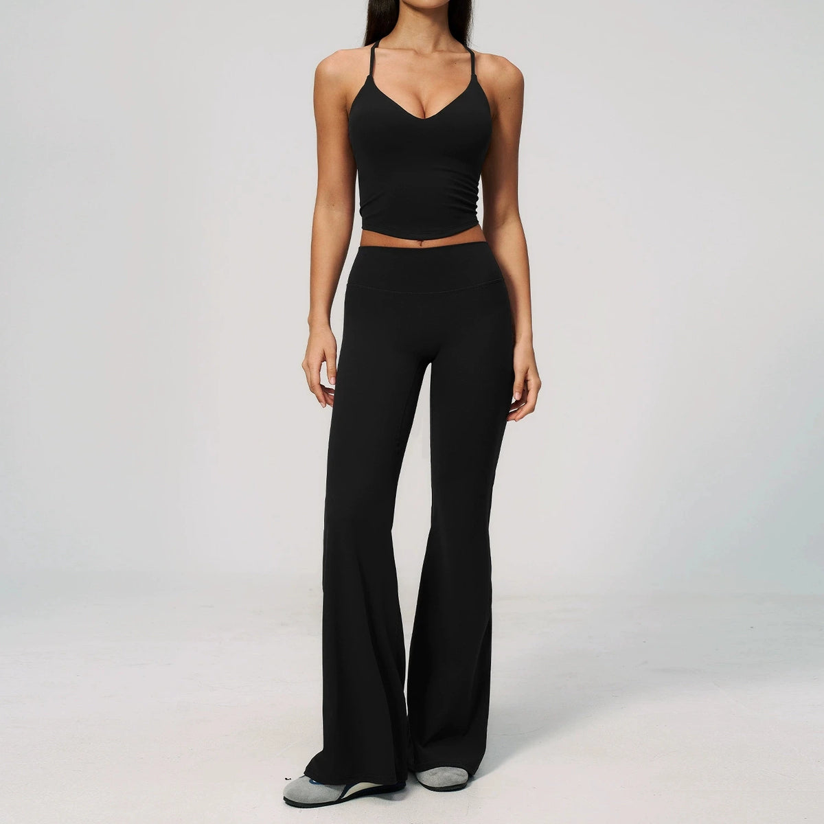 Yoga Set 2 Pieces Sports Suit Fitness Outfits Women Tracksuit Workout Clothes Running Sports Bra Leggings Gym Suit Athletic Wear