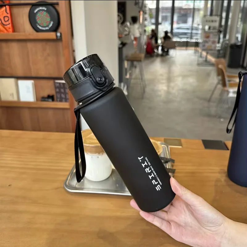 500ML/1000ML Large Capacity Sports Water Bottle Motivational Leak Proof Portable Reusable Plastic Cups Outdoor Travel Gym Jugs