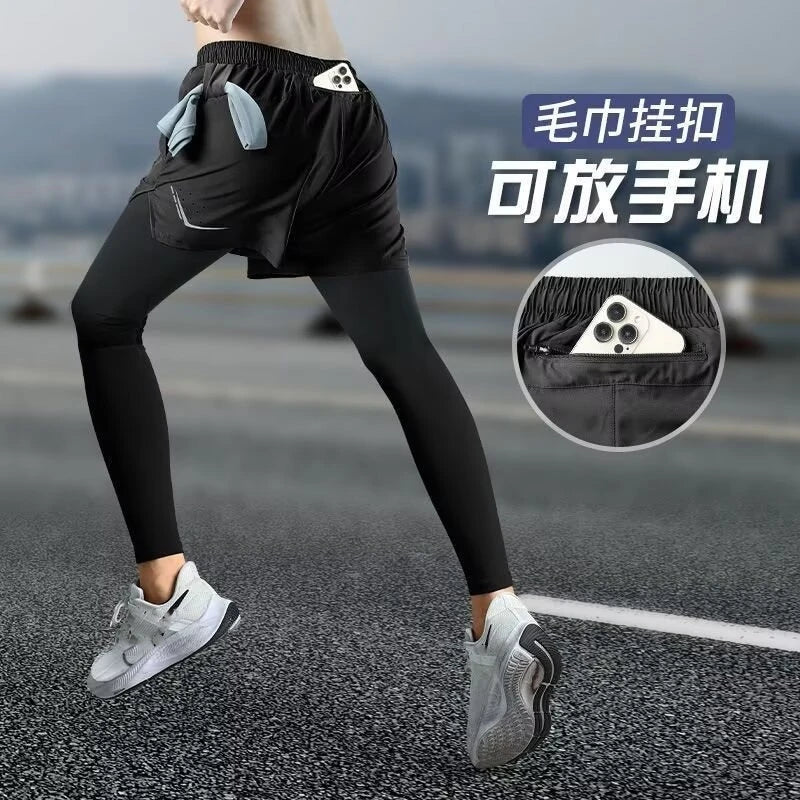 Men's Gym Sets Outdoor Sports Tops Pants Trendy Youth Windbreaker Breathable Tracksuits Jogging Training Wear Quality Clothing