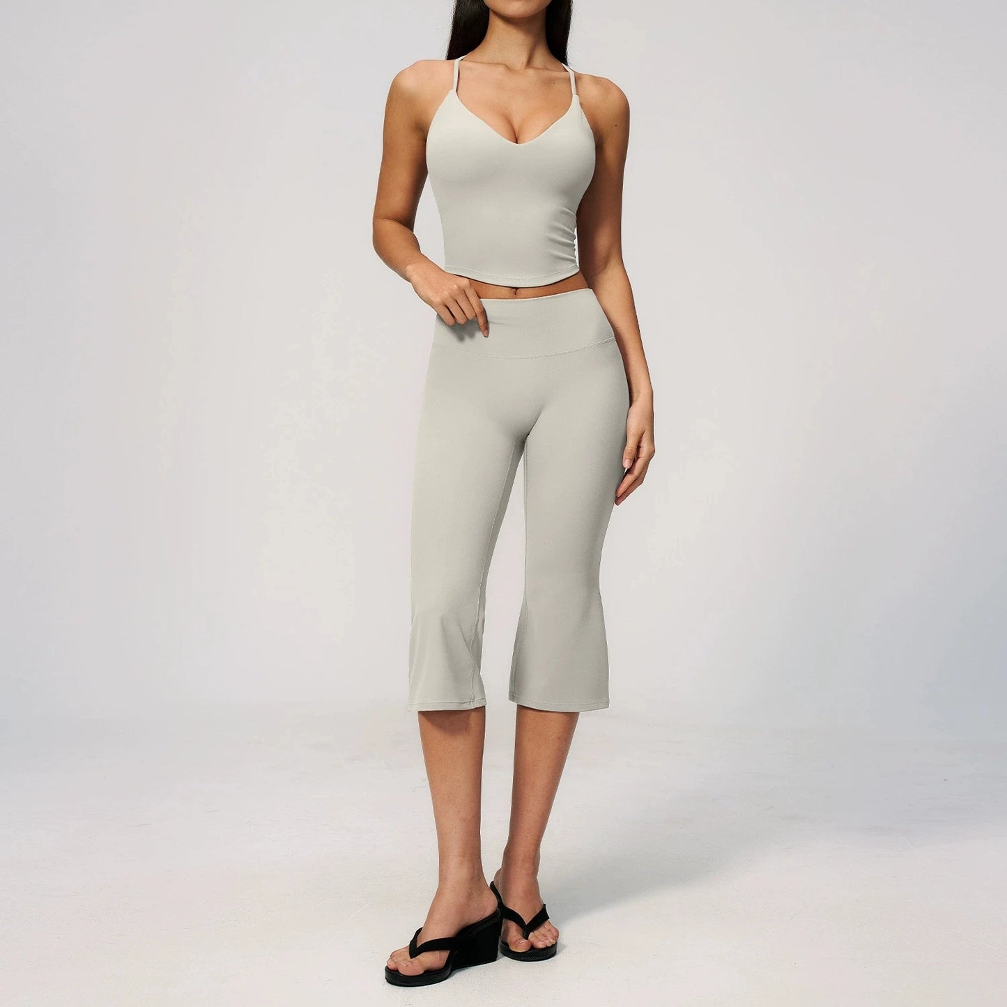 Yoga Set 2 Pieces Sports Suit Fitness Outfits Women Tracksuit Workout Clothes Running Sports Bra Leggings Gym Suit Athletic Wear