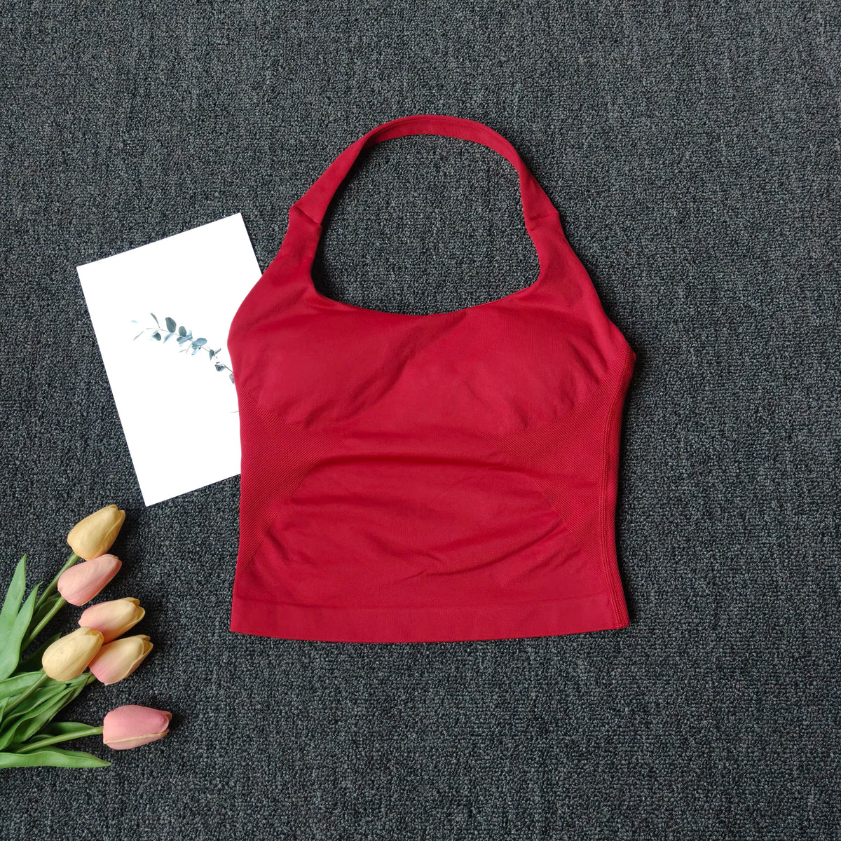 Women's Sexy Seamless Yoga Vest Fitness Bra Sports Bra Hanging Neck Yoga Vest Breathable Pilates Top Gym Top for Active Wear
