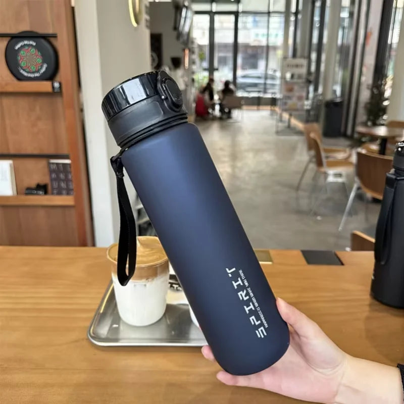 500ML/1000ML Large Capacity Sports Water Bottle Motivational Leak Proof Portable Reusable Plastic Cups Outdoor Travel Gym Jugs