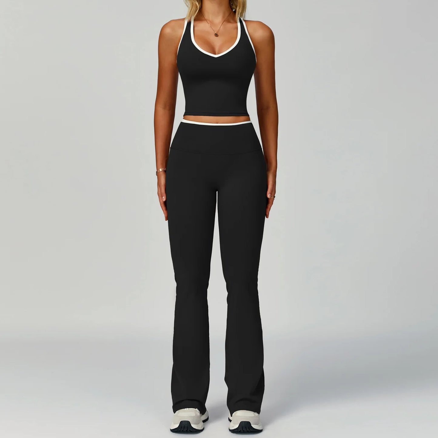 Yoga Sets 2 Pieces Workout Outfits Gym Tracksuit Fitness Sportswear High Waist Leggings Sports Bra Athletic Wear Women Clothes